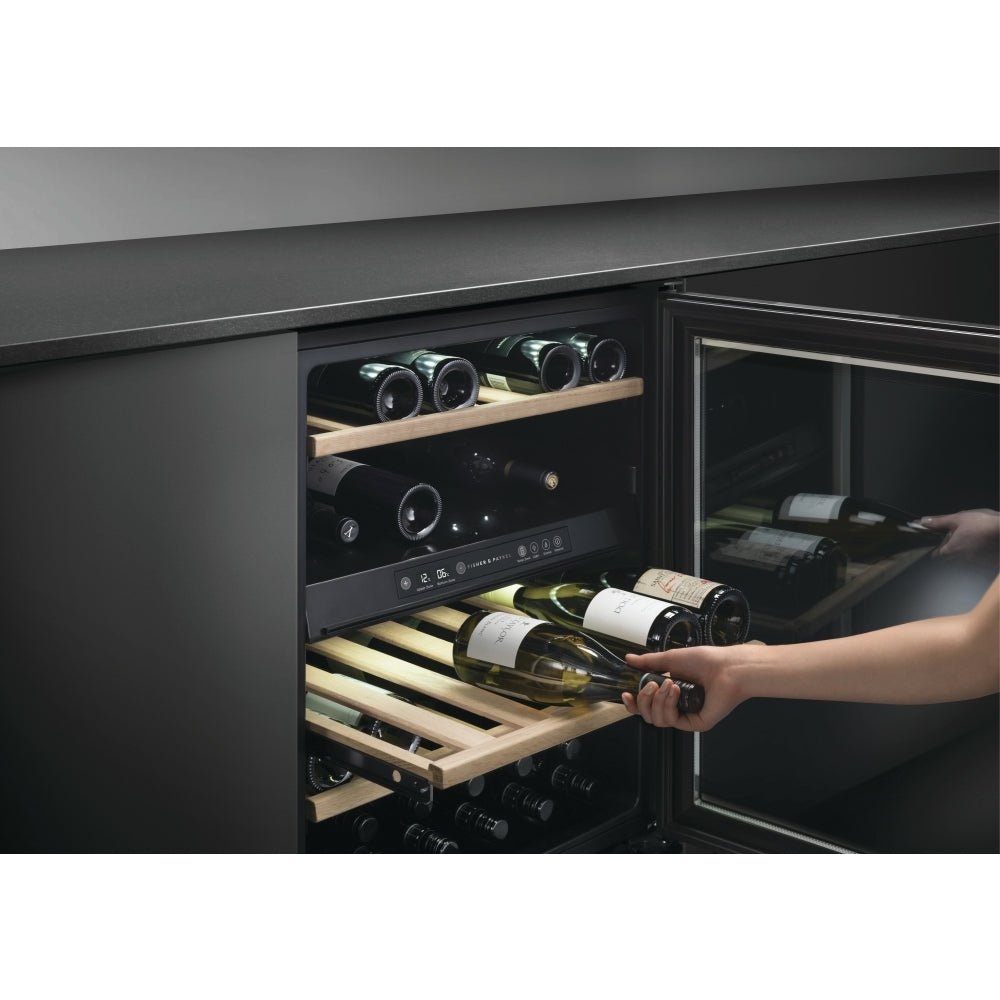 Fisher + Paykel RS60RDWX2 Wine Cabinet, 60cm, 38 Bottle- Stainless Steel - Atlantic Electrics - 40721078288607 