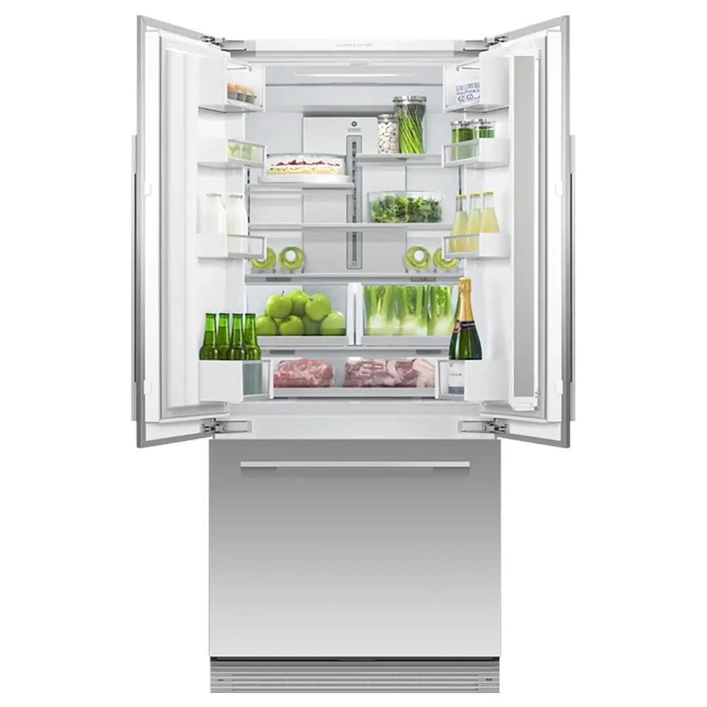 Fisher + Paykel RS80A2 Series 7 417 Litre Integrated French Door Refrigerator with bottom Freezer, Panel Ready - 79.6cm Wide | Atlantic Electrics - 40157502341343 