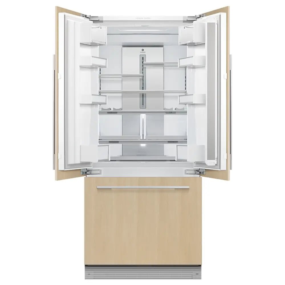 Fisher + Paykel RS80A2 Series 7 417 Litre Integrated French Door Refrigerator with bottom Freezer, Panel Ready - 79.6cm Wide | Atlantic Electrics - 40157502210271 