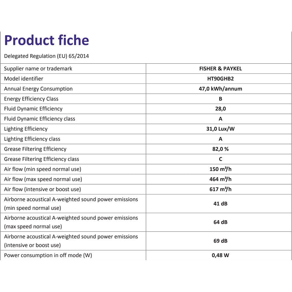 Fisher & Paykel Series 7 HT90GHB2 90cm Chimney Hood Type of Extraction - Ducted and Recirculation | Atlantic Electrics - 39477845262559 