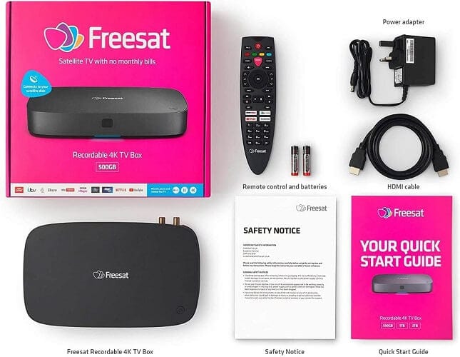 Freesat UHD4X500 500GB Freesat Recorder - Anthracite - Atlantic Electrics - 39477863645407 