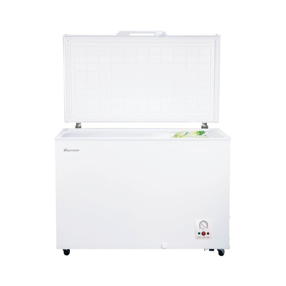 Fridgemaster MCF306 112.5cm Static Chest Freezer - White | Atlantic Electrics - 39477862957279 