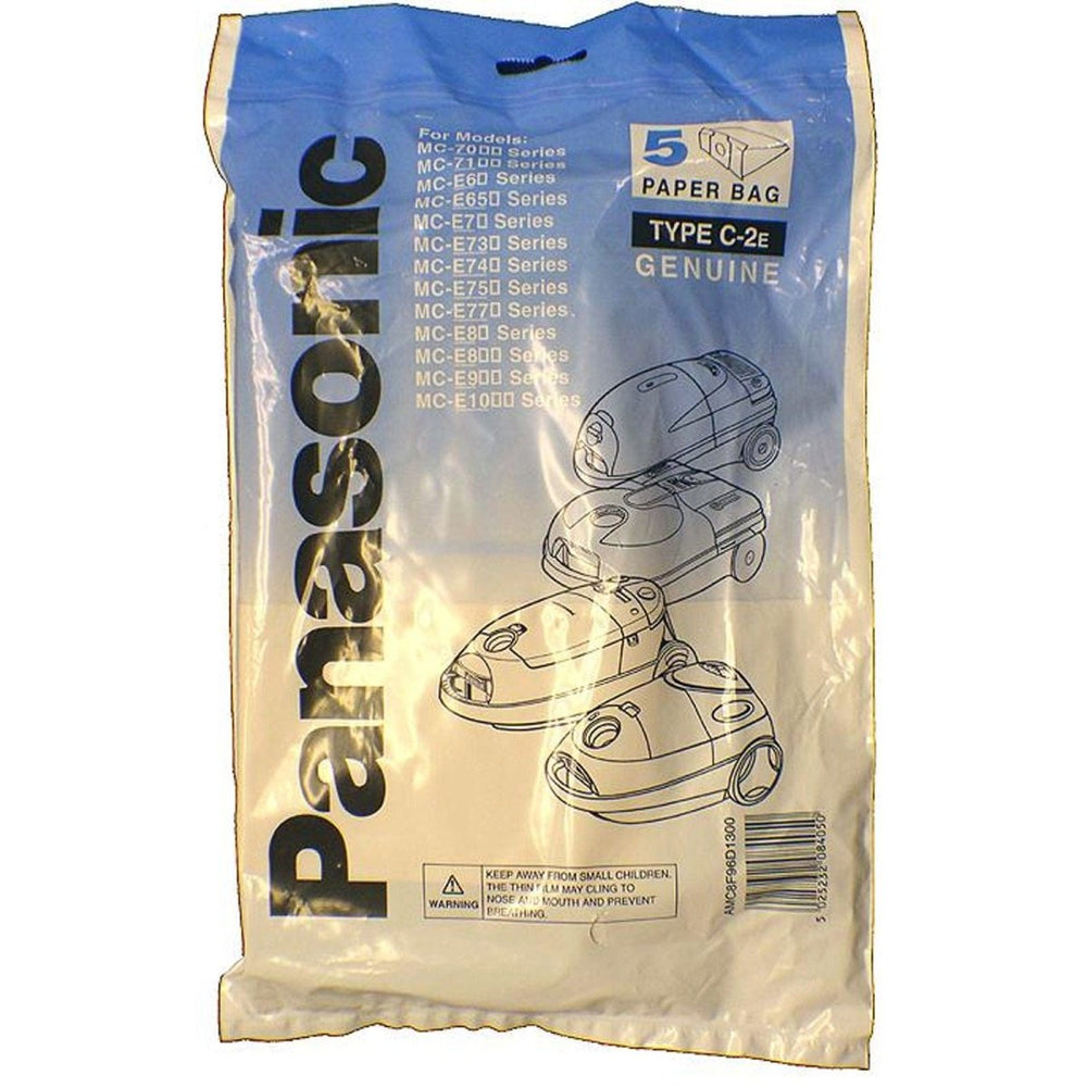 Genuine Panasonic AMC8F96 Type C-2E Paper Dust Bag Pack (5 Dust Bags) | Atlantic Electrics - 39477863973087 