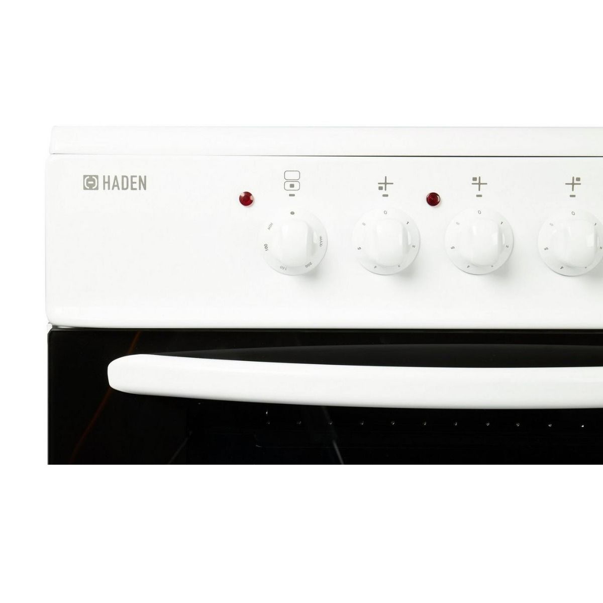 Haden HE60DOMW 60cm Double Oven Ceramic Cooker in White | Atlantic Electrics