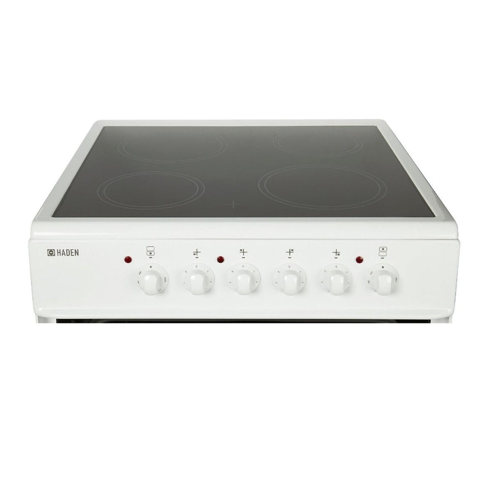 Haden HE60DOMW 60cm Double Oven Ceramic Cooker in White | Atlantic Electrics - 41449475834079 