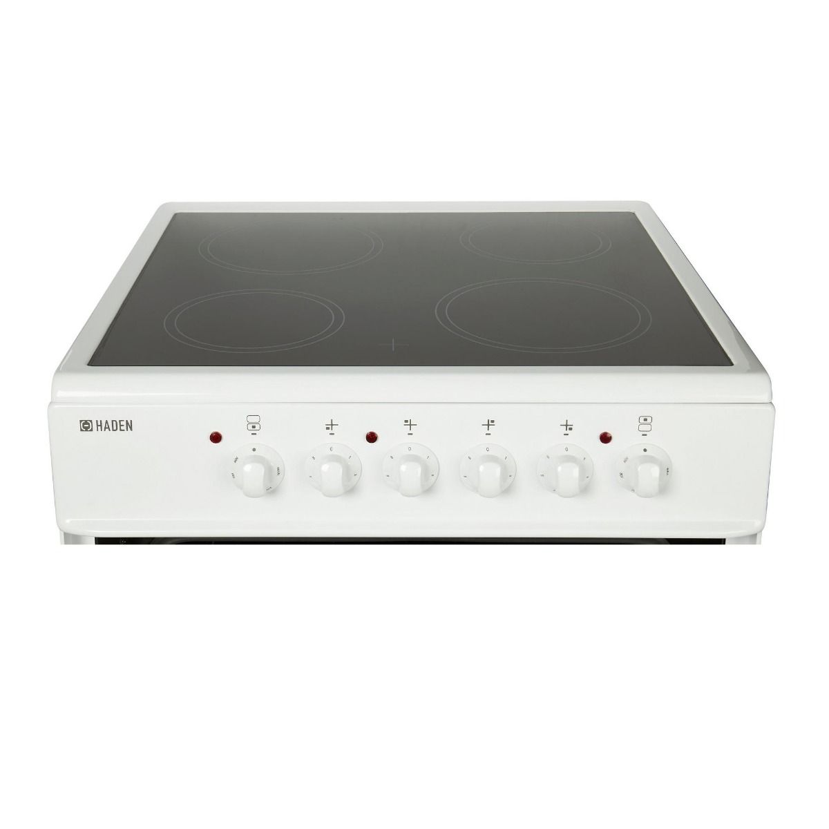 Haden HE60DOMW 60cm Double Oven Ceramic Cooker in White | Atlantic Electrics