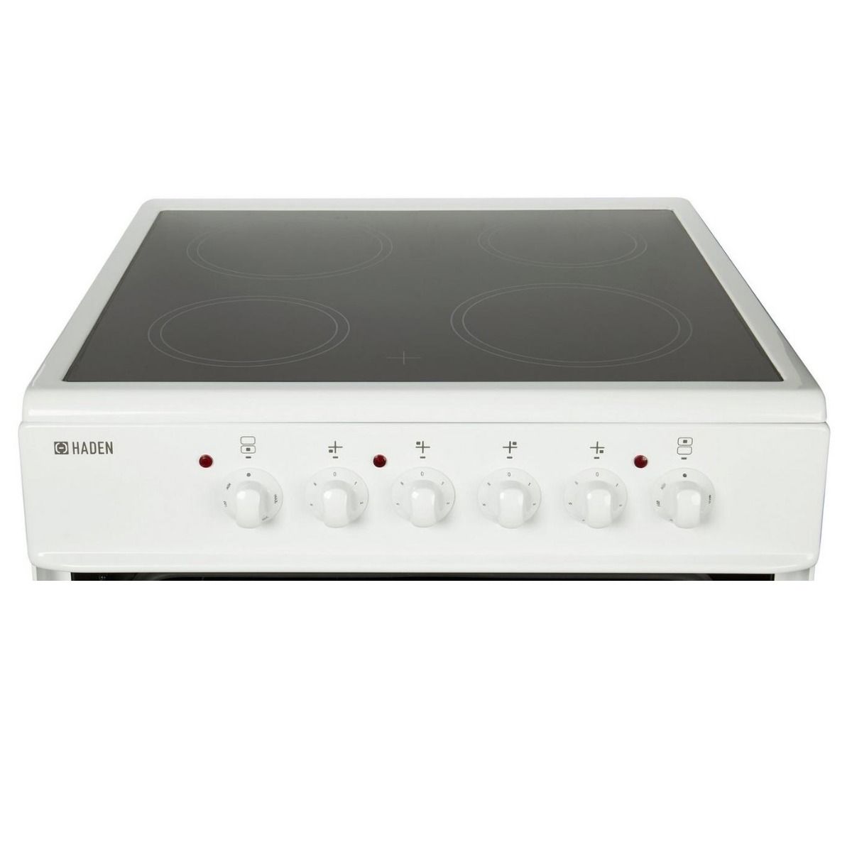 Haden HE60DOMW 60cm Double Oven Ceramic Cooker in White | Atlantic Electrics