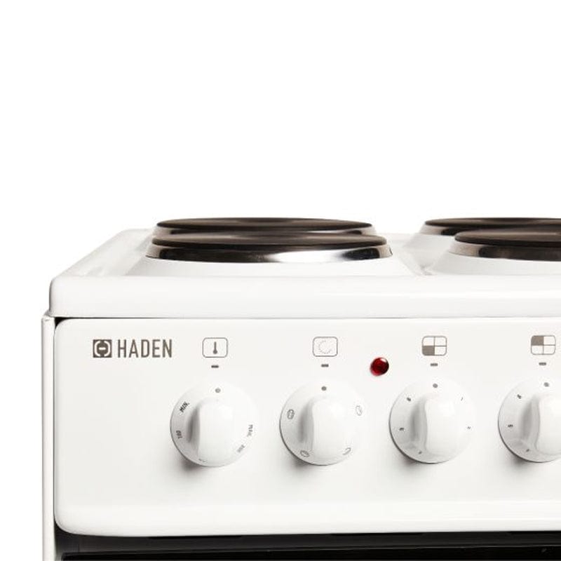Haden HES50W 50cm Single Oven Electric Cooker White | Atlantic Electrics - 39477865283807 