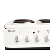 Thumbnail Haden HES50W 50cm Single Oven Electric Cooker White | Atlantic Electrics- 39477865283807
