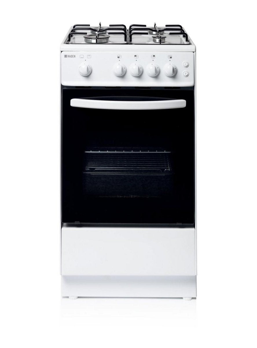 Haden HGS50W 50cm 52-Litres Single Oven Gas Cooker - White | Atlantic Electrics - 41576341962975 