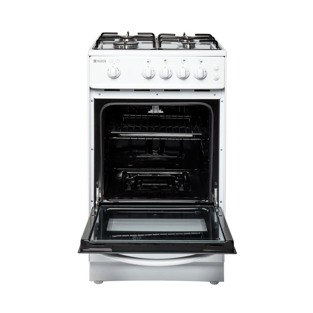 Haden HGS50W 50cm 52-Litres Single Oven Gas Cooker - White | Atlantic Electrics - 41576341995743 