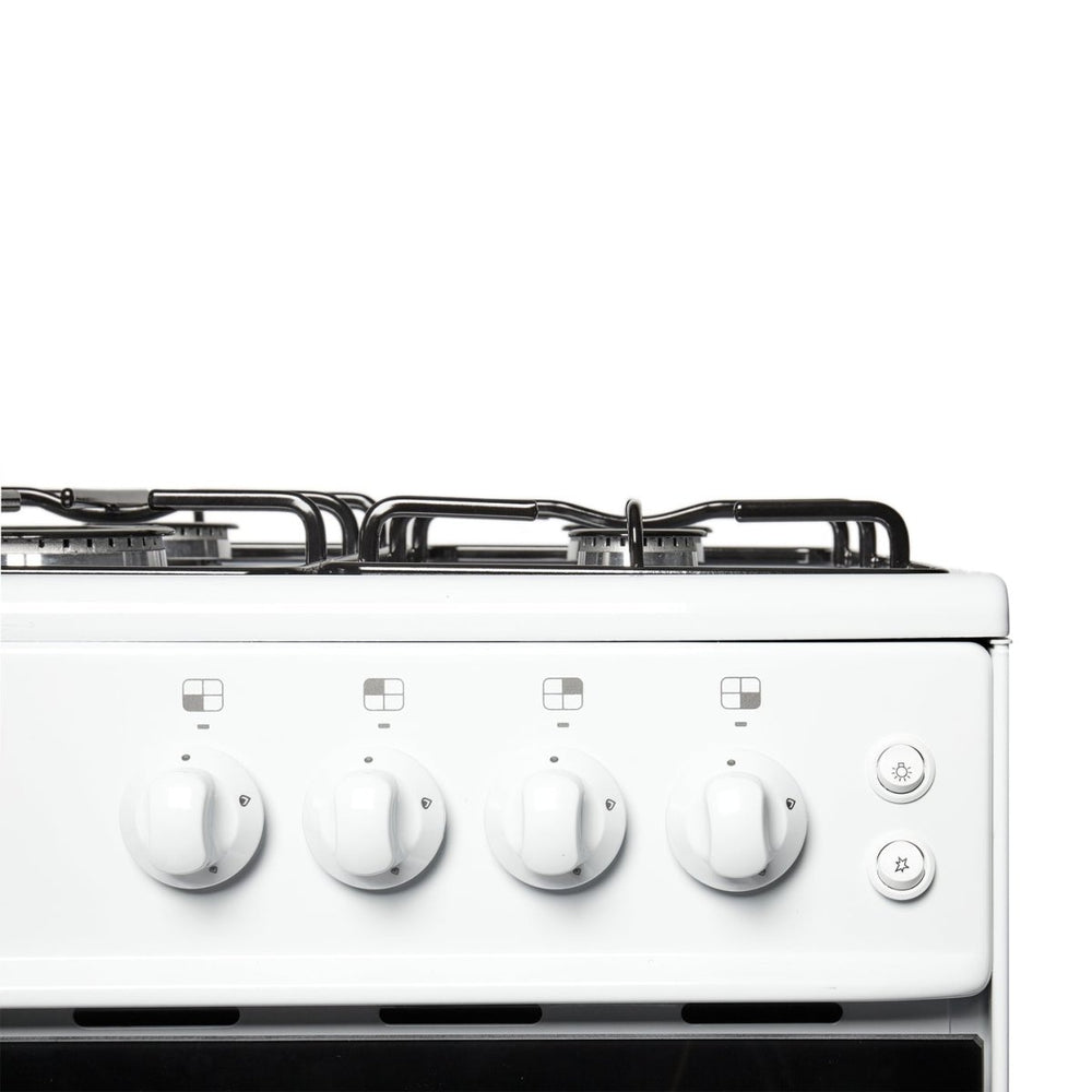 Haden HGS50W 50cm 52-Litres Single Oven Gas Cooker - White | Atlantic Electrics - 41576342061279 