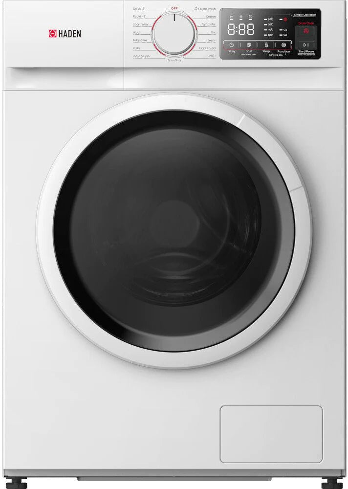Haden HW1409 9Kg Freestanding Washing Machine in White 1400rpm Spin - Atlantic Electrics - 40192697237727 