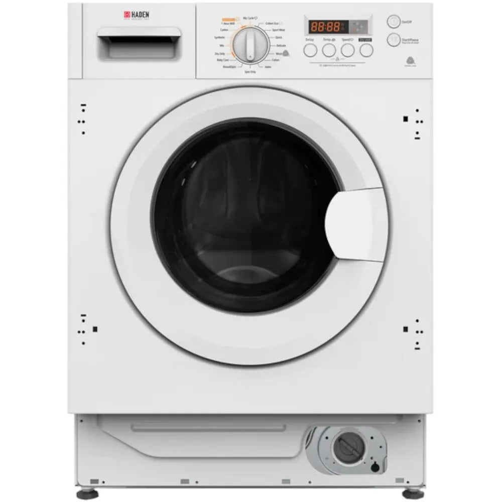 Haden HWDI1480 Integrated 8kg 1400rpm Washer Dryer - White - Atlantic Electrics - 40157501915359 