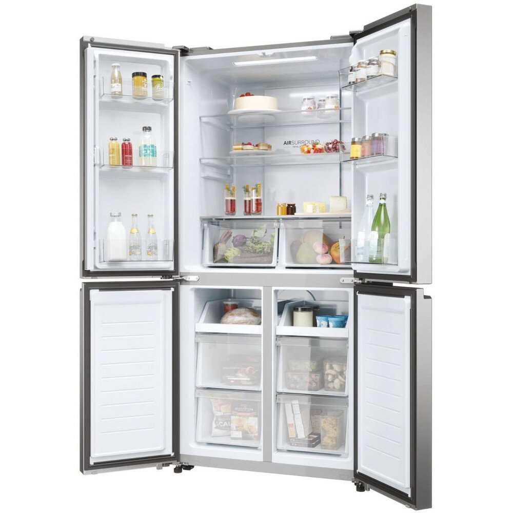 Haier HCR3818ENMM Freestanding American Style Refrigeration - Inox | Atlantic Electrics