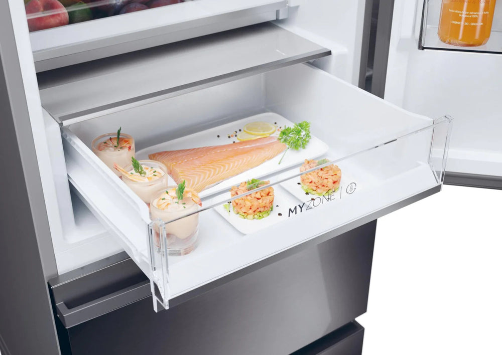 Haier HTW5618EWMP Wifi Connected 60/40 Total No Frost Fridge Freezer - Stainless Steel | Atlantic Electrics - 41449477603551 