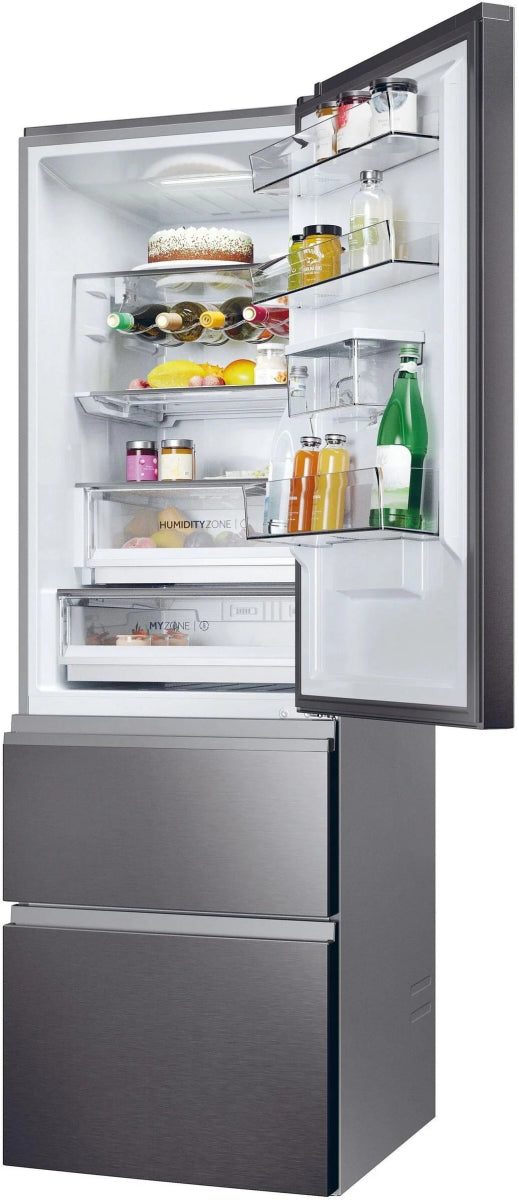 Haier HTW5618EWMP Wifi Connected 60/40 Total No Frost Fridge Freezer - Stainless Steel | Atlantic Electrics - 41449477669087 