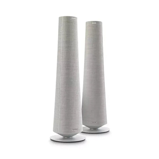 Harman Kardon Citation Tower, Voice-Activated Floor-standing Speaker with Google Assistant, 34.7cm Wide - Grey | Atlantic Electrics