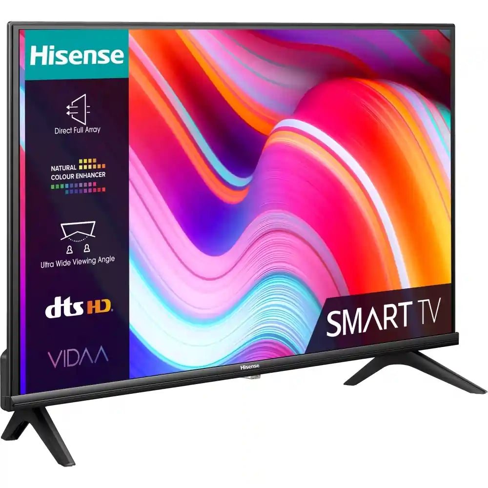 Hisense 32A4KTUK 32" HD Ready HDR Smart LED TV Dolby Audio & DTS HD | Atlantic Electrics - 40314515325151 