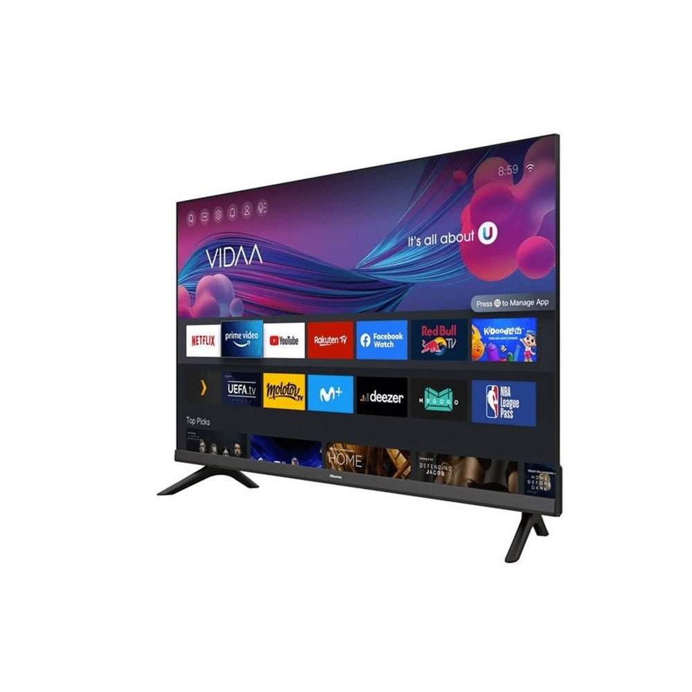 Hisense 40A4BGTUK 40" 4K FHD Smart TV, 89.3cm Wide - Black | Atlantic Electrics