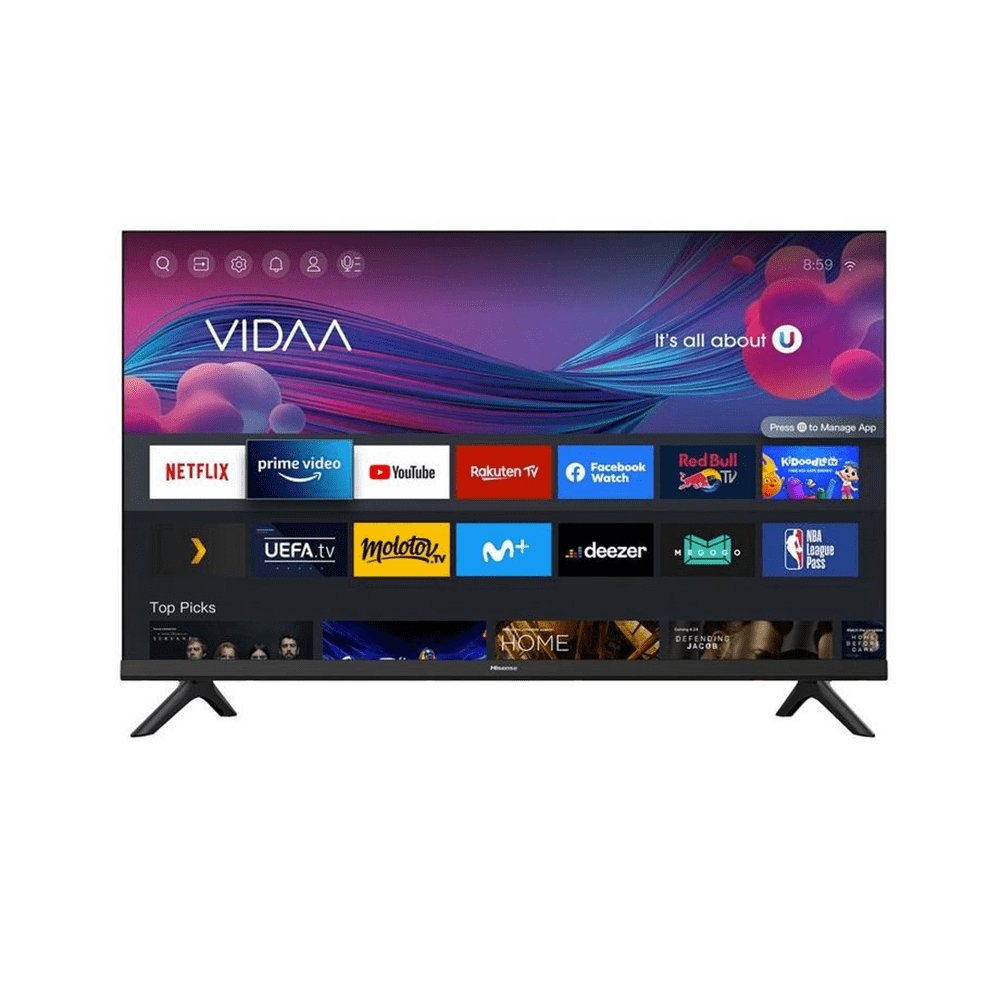 Hisense 40A4BGTUK 40" 4K FHD Smart TV, 89.3cm Wide - Black | Atlantic Electrics - 39477873082591 