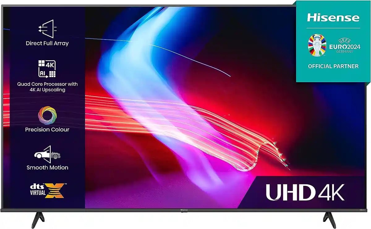 Hisense 55A6KTUK A6K 55" Ultra 4K HD DLED Smart TV - Black - Atlantic Electrics