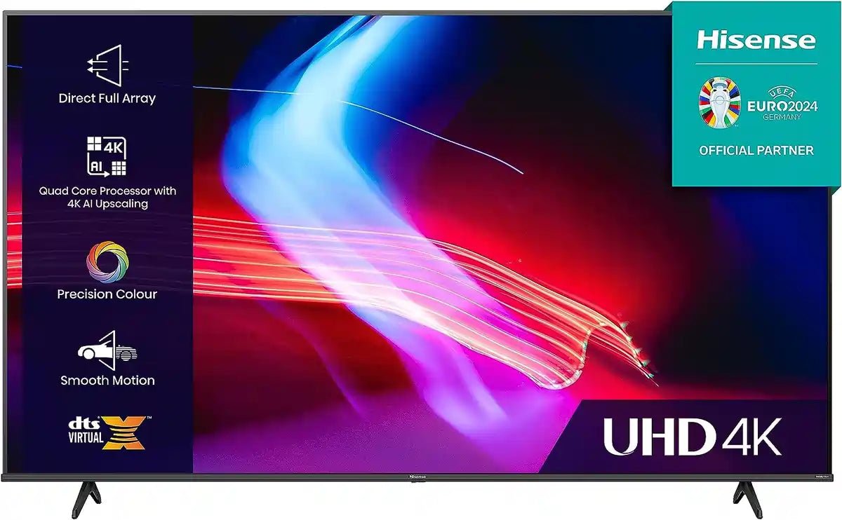 Hisense 55A6KTUK A6K 55" Ultra 4K HD DLED Smart TV - Black | Atlantic Electrics