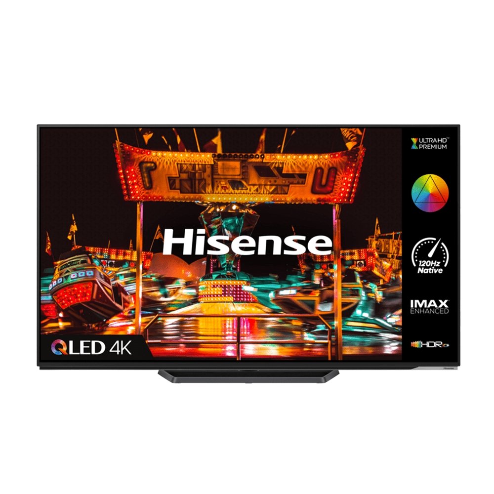 Hisense 55A85HTUK 55" 4K OLED Smart TV, 122.6cm Wide - Black | Atlantic Electrics