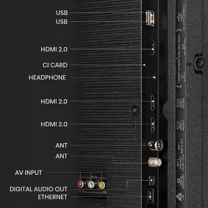 Hisense 55U7KQTUK 55" 4K HDR UHD Smart Mini-LED TV Dolby Vision IQ Atmos - Gray - Atlantic Electrics - 40452141580511 