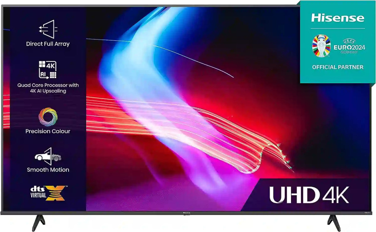 Hisense 55U7KQTUK 55" 4K HDR UHD Smart Mini-LED TV Dolby Vision IQ Atmos - Gray - Atlantic Electrics