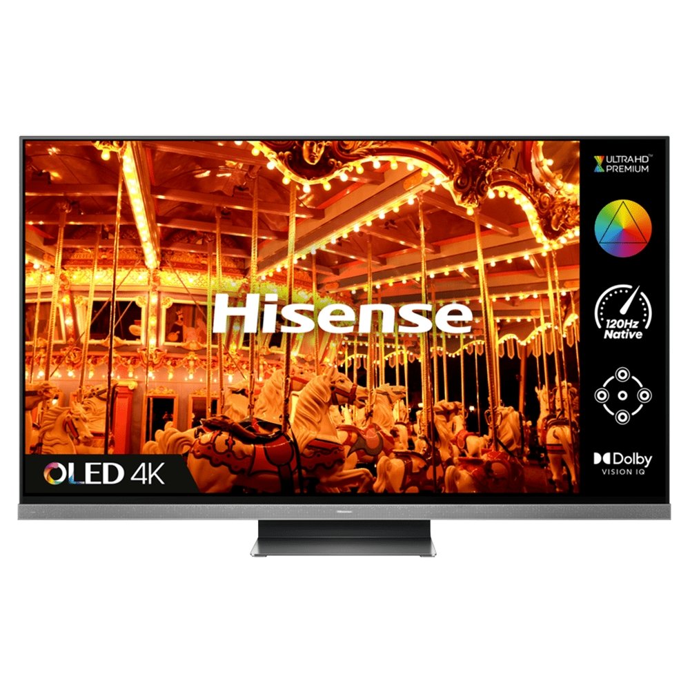 Hisense 65A9HTUK 65" 4K UHD HDR OLED Freeview Smart TV, 144.7cm Wide - Black | Atlantic Electrics - 39477877440735 