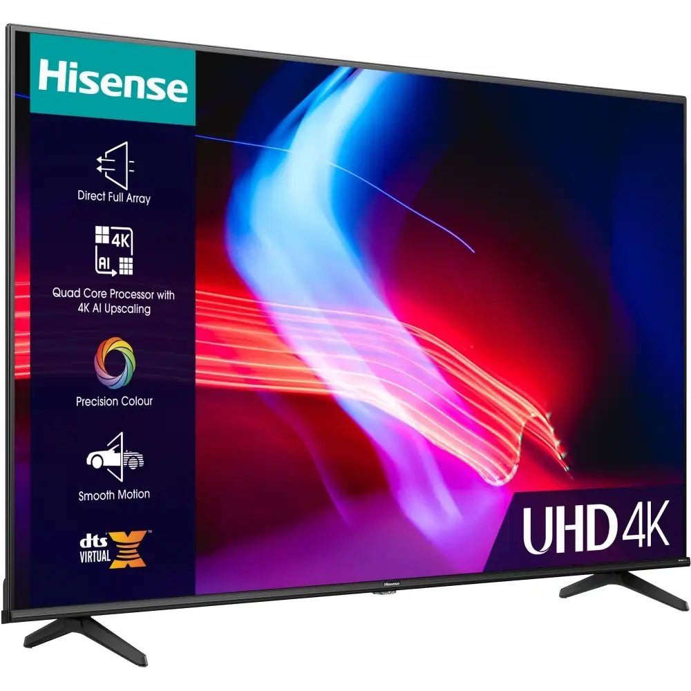 Hisense 75A6KTUK 75" 4K HDR UHD Smart LED TV Dolby Vision DTS Virtual:X - Black - Atlantic Electrics