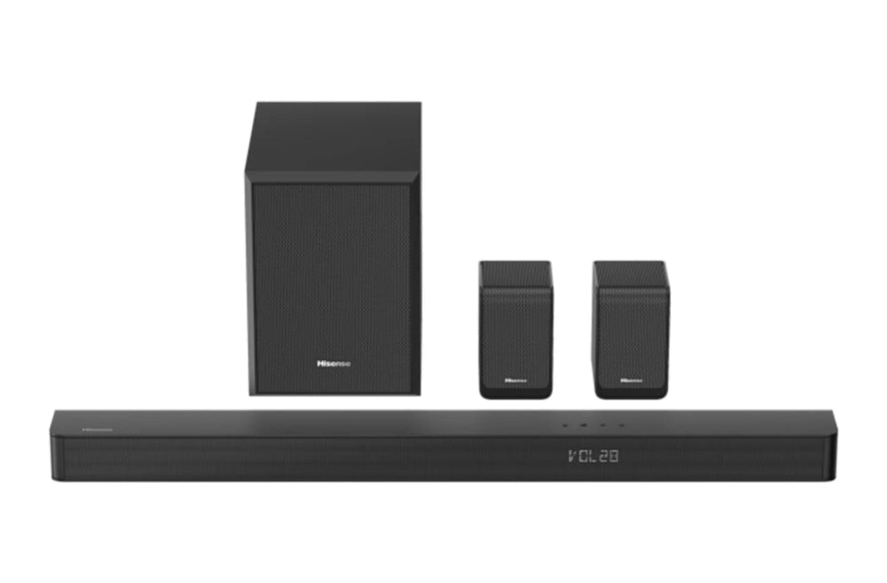 Hisense AX5100G 5.1ch Dolby Atmos DTS: X Soundbar with Wireless Subwoofer - Black | Atlantic Electrics - 40452161044703 