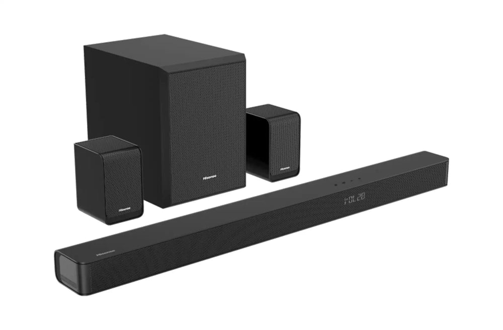 Hisense AX5100G 5.1ch Dolby Atmos DTS: X Soundbar with Wireless Subwoofer - Black | Atlantic Electrics - 40452161208543 