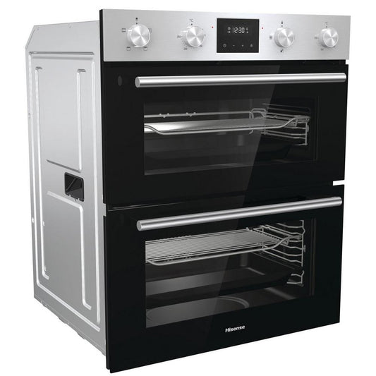 Hisense BID75211XUK 54 Litre Built Under Electric Double Oven, 59.5cm Wide - Stainless Steel | Atlantic Electrics
