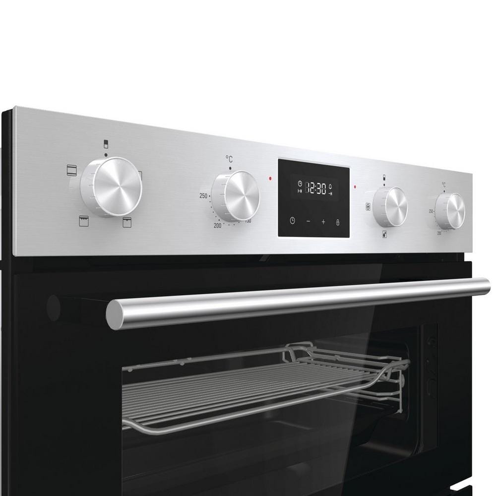 Hisense BID75211XUK 54 Litre Built Under Electric Double Oven, 59.5cm Wide - Stainless Steel | Atlantic Electrics