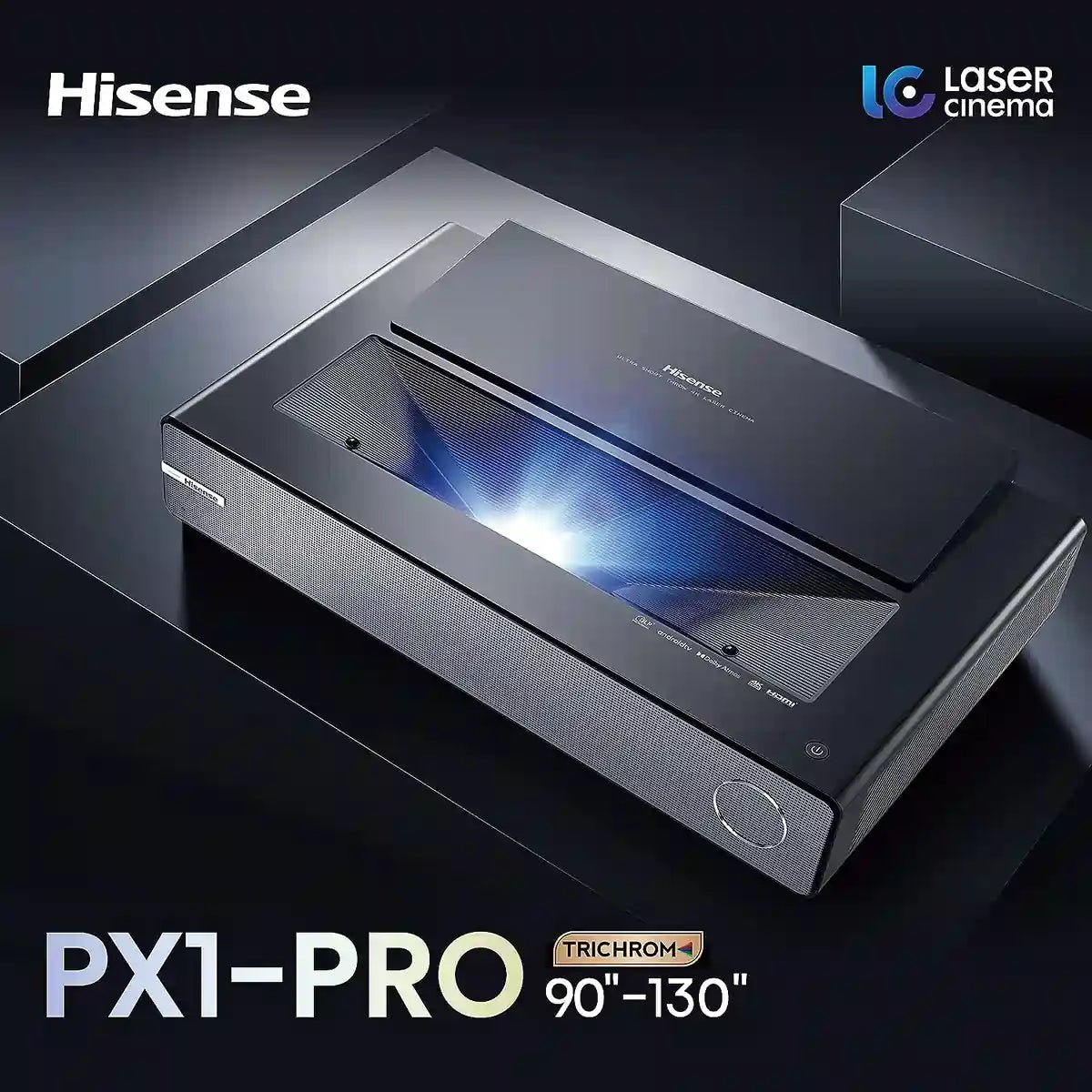 Hisense PX1 Pro (Black) 4K Ultra Short Throw DLP Smart Projector - Atlantic Electrics