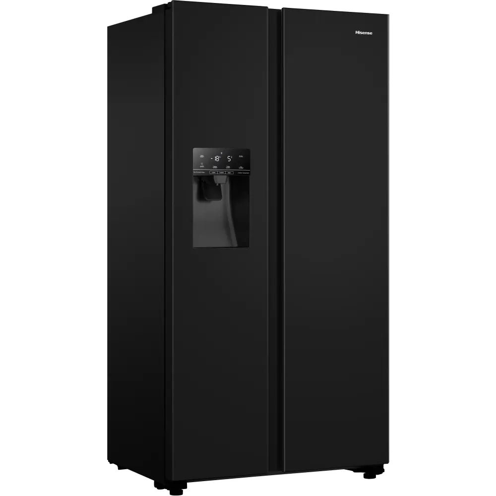 Hisense RS694N4TBE American Fridge Freezer - Black - Atlantic Electrics - 40456497397983 