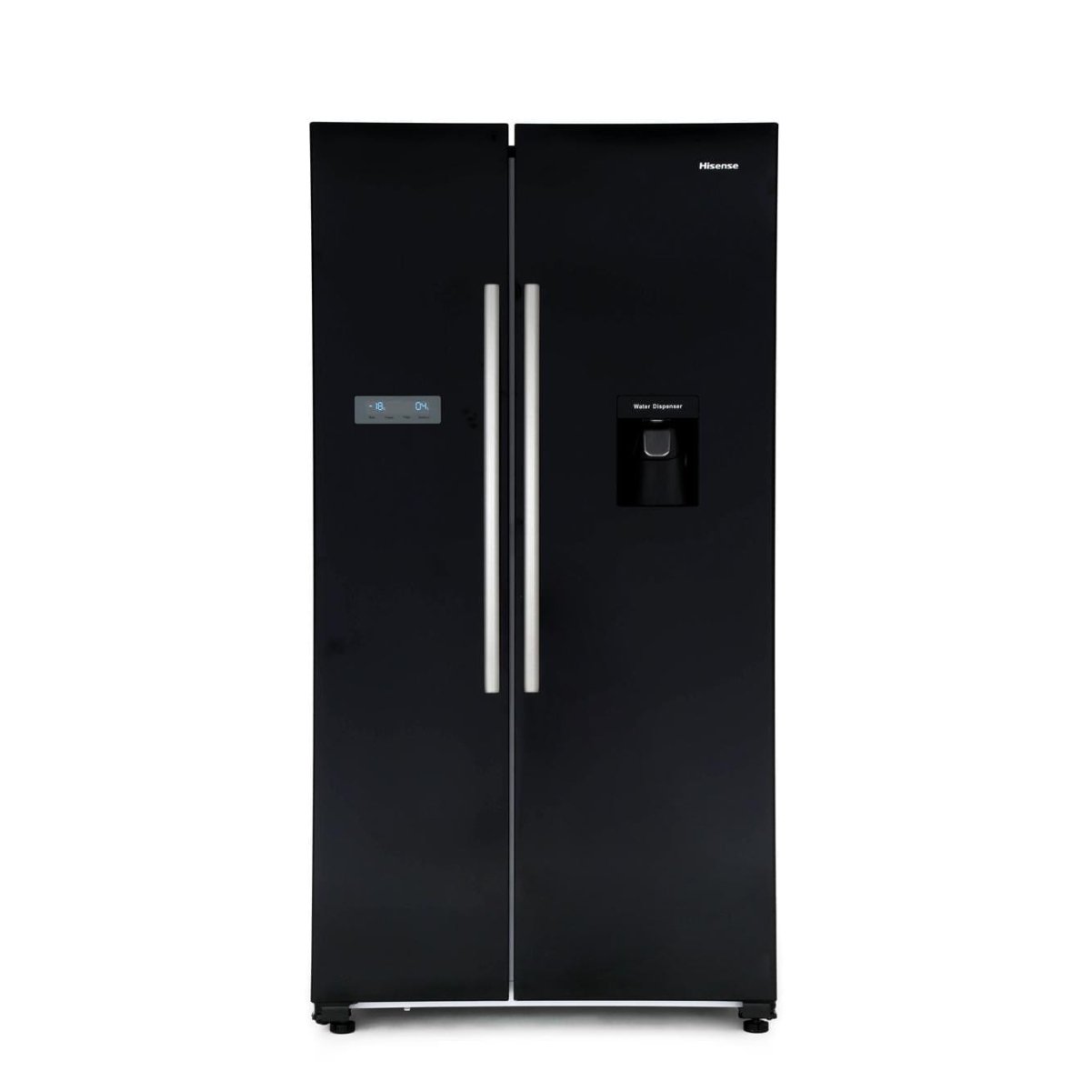 Hisense RS741N4WB11 Non Plumed American Style Fridge Freezer in Black A+ Energy | Atlantic Electrics