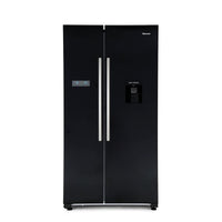 Thumbnail Hisense RS741N4WB11 Non Plumed American Style Fridge Freezer in Black A+ Energy - 39477903458527