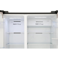 Thumbnail Hisense RS741N4WB11 Non Plumed American Style Fridge Freezer in Black A+ Energy - 39477903982815