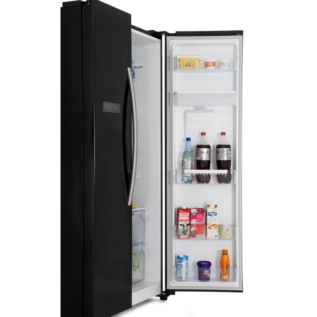 Hisense RS741N4WB11 Non Plumed American Style Fridge Freezer in Black A+ Energy | Atlantic Electrics