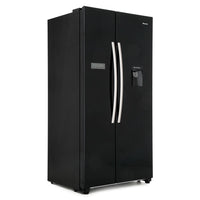 Thumbnail Hisense RS741N4WB11 Non Plumed American Style Fridge Freezer in Black A+ Energy - 39477903655135