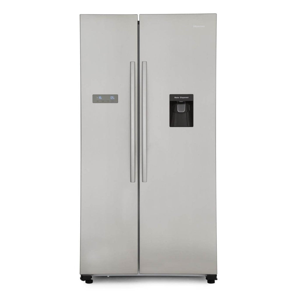 Hisense RS741N4WC11 non-plumbed American Style Fridge Freezer - Stainless Steel | Atlantic Electrics - 39477903622367 