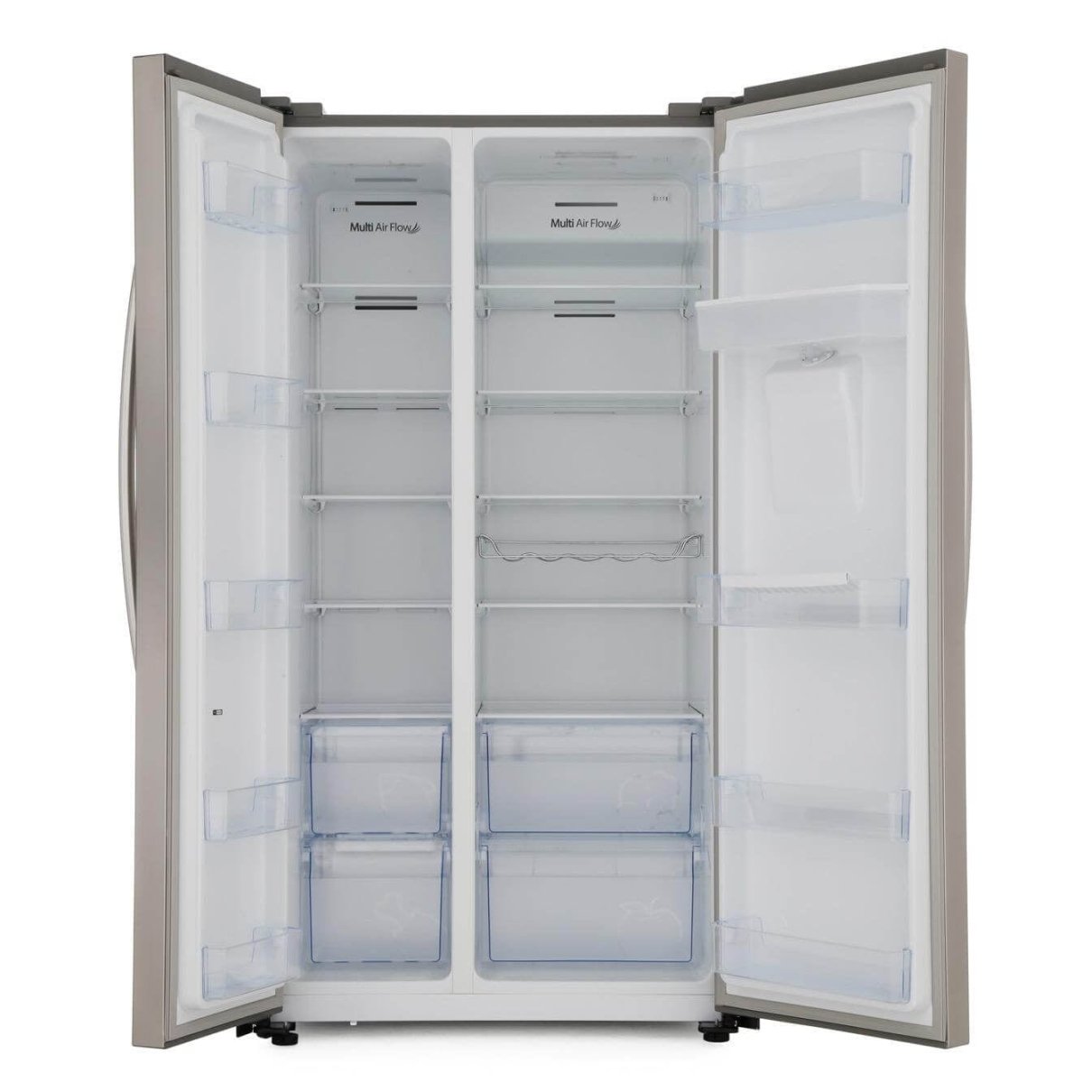 Hisense RS741N4WC11 non-plumbed American Style Fridge Freezer - Stainless Steel | Atlantic Electrics