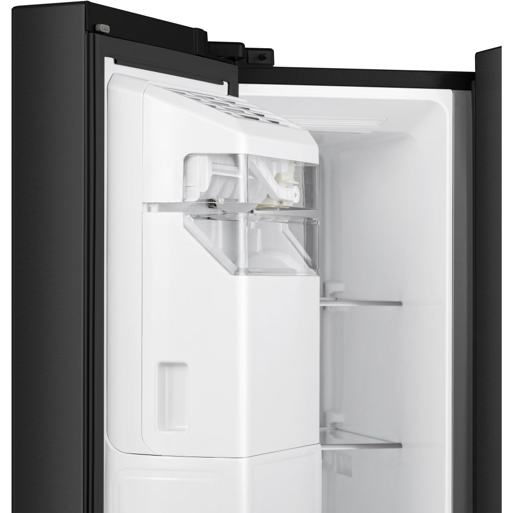 Hisense RS818N4IFE Wifi Plumbed Total No Frost American Fridge Freezer Black Stainless Steel | Atlantic Electrics - 41655050600671 