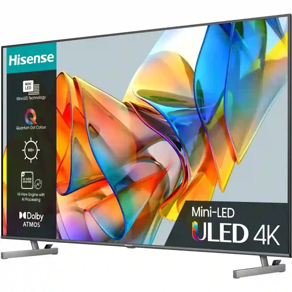 Hisense U6 Series 65U6KQTUK 65" QNED 4K Ultra HD Mini-LED Smart TV - Grey | Atlantic Electrics