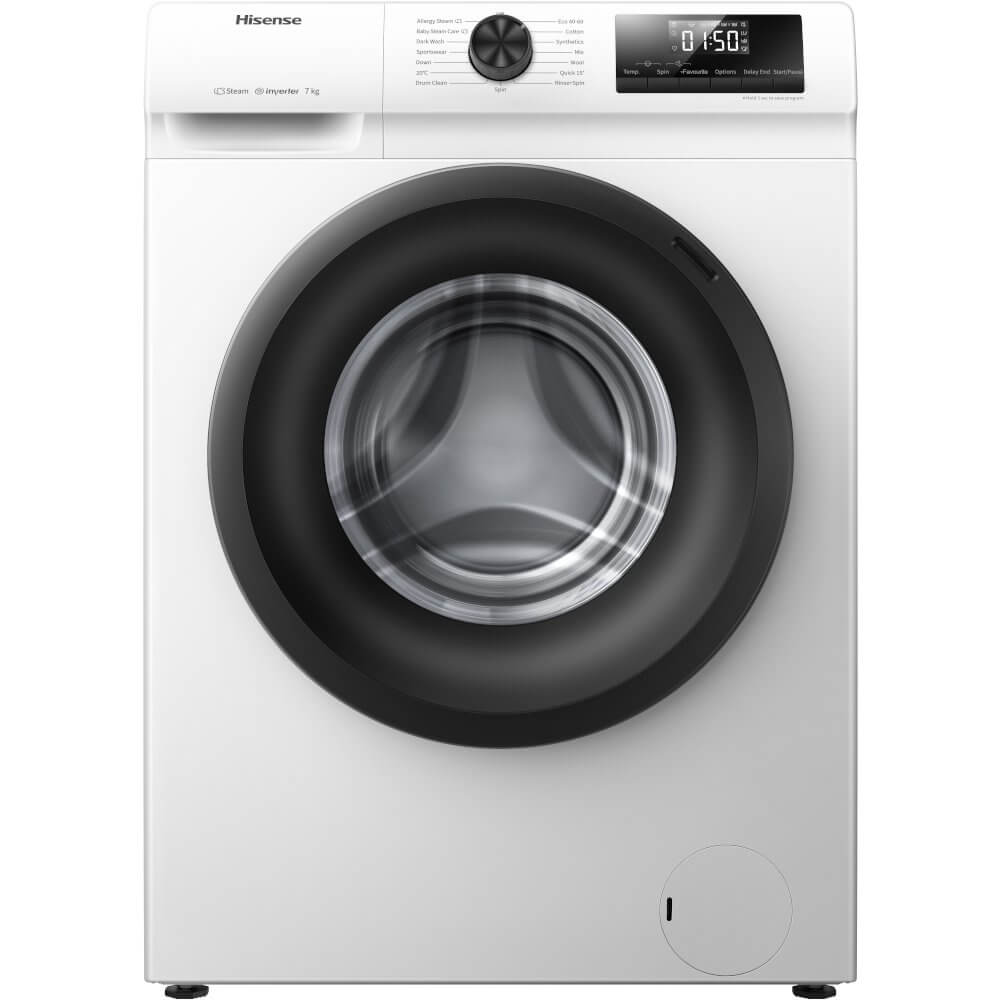 Hisense WFQP7012EVM 7kg 1200 Spin Washing Machine - White - Atlantic Electrics