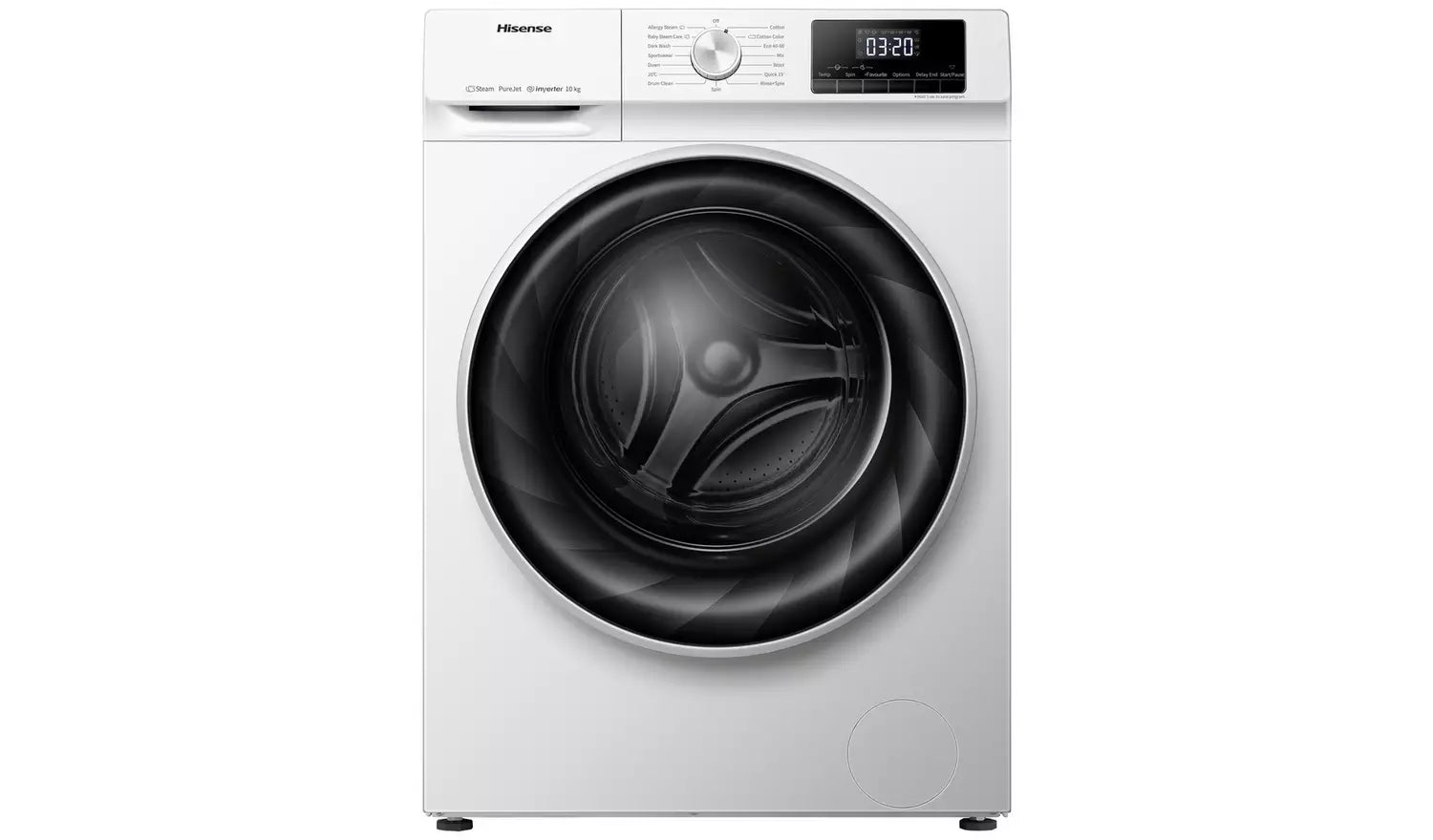 Hisense WFQY1014EVJM 10Kg Washing Machine with 1400 rpm White | Atlantic Electrics