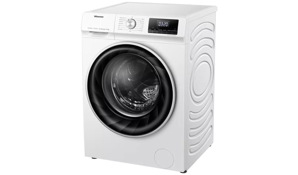 Hisense WFQY1014EVJM 10Kg Washing Machine with 1400 rpm - White - B Rated - Atlantic Electrics - 39514714472671 